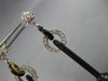ANTIQUE LARGE 9.15CT OLD MINE DIAMOND & MULTI GEM 14K 2TONE GOLD FLOWER EARRINGS
