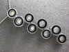 LARGE .85CT DANCING DIAMOND & BLACK ENAMEL 14K WHITE GOLD MULTI CIRCULAR PENDANT