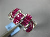 4.02CT DIAMOND & AAA RUBY 18KT WHITE GOLD ROUND & PRINCESS CRISS CROSS FUN RING