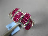 4.02CT DIAMOND & AAA RUBY 18KT WHITE GOLD ROUND & PRINCESS CRISS CROSS FUN RING