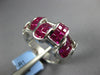 4.02CT DIAMOND & AAA RUBY 18KT WHITE GOLD ROUND & PRINCESS CRISS CROSS FUN RING
