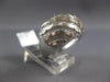 WIDE 2.11CT DIAMOND 14KT WHITE GOLD 3D ROUND & BAGUETTE WEDDING ANNIVERSARY RING