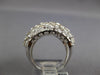 WIDE 2.11CT DIAMOND 14KT WHITE GOLD 3D ROUND & BAGUETTE WEDDING ANNIVERSARY RING