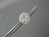 ESTATE LARGE 1.26CT DIAMOND 18K WHITE GOLD 3D ROUND CLUSTER FLOWER STUD EARRINGS