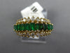 WIDE 1.50CT DIAMOND & AAA EMERALD 14KT YELLOW GOLD GRADUATING ANNIVERSARY RING