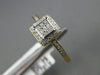 ESTATE .18CT DIAMOND 14KT 2 TONE GOLD 3D CLASSIC SQUARE PAVE FUN FRIENDSHIP RING