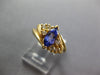 .89CT DIAMOND & AAA TANZANITE 14KT YELLOW GOLD MARQUISE & ROUND FRIENDSHIP RING