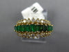 WIDE 1.50CT DIAMOND & AAA EMERALD 14KT YELLOW GOLD GRADUATING ANNIVERSARY RING