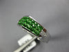 2.67CT DIAMOND & AAA TSAVORITE 18K WHITE GOLD 3D PRINCESS INVISIBLE PYRAMID RING