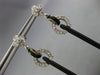 ANTIQUE LARGE 9.15CT OLD MINE DIAMOND & MULTI GEM 14K 2TONE GOLD FLOWER EARRINGS