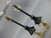ANTIQUE LARGE 9.15CT OLD MINE DIAMOND & MULTI GEM 14K 2TONE GOLD FLOWER EARRINGS