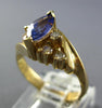 .89CT DIAMOND & AAA TANZANITE 14KT YELLOW GOLD MARQUISE & ROUND FRIENDSHIP RING