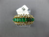 WIDE 1.50CT DIAMOND & AAA EMERALD 14KT YELLOW GOLD GRADUATING ANNIVERSARY RING