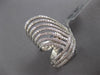 ESTATE EXTRA LARGE 1.17CT DIAMOND 14KT WHITE GOLD MULTI ROW CRISS CROSS FUN RING