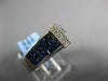 1.94CT DIAMOND & AAA SAPPHIRE 18KT WHITE GOLD PRINCESS & ROUND ETOILE BELT RING