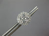ESTATE LARGE 1.26CT DIAMOND 18K WHITE GOLD 3D ROUND CLUSTER FLOWER STUD EARRINGS