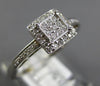 ESTATE .18CT DIAMOND 14KT WHITE GOLD 3D CLASSIC DOUBLE SQUARE FUN RING
