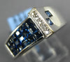 1.94CT DIAMOND & AAA SAPPHIRE 18KT WHITE GOLD PRINCESS & ROUND ETOILE BELT RING