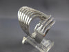 ESTATE EXTRA LARGE 1.17CT DIAMOND 14KT WHITE GOLD MULTI ROW CRISS CROSS FUN RING