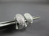 ESTATE WIDE .77CT DIAMOND 18K WHITE GOLD CLASSIC MULTI ROW WAVE CLIP ON EARRINGS