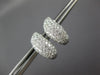 ESTATE WIDE .77CT DIAMOND 18K WHITE GOLD CLASSIC MULTI ROW WAVE CLIP ON EARRINGS