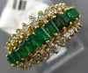 WIDE 1.50CT DIAMOND & AAA EMERALD 14KT YELLOW GOLD GRADUATING ANNIVERSARY RING