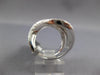 ESTATE EXTRA LARGE 1.17CT DIAMOND 14KT WHITE GOLD MULTI ROW CRISS CROSS FUN RING