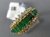 WIDE 1.50CT DIAMOND & AAA EMERALD 14KT YELLOW GOLD GRADUATING ANNIVERSARY RING