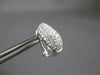 ESTATE WIDE .77CT DIAMOND 18K WHITE GOLD CLASSIC MULTI ROW WAVE CLIP ON EARRINGS