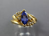 .89CT DIAMOND & AAA TANZANITE 14KT YELLOW GOLD MARQUISE & ROUND FRIENDSHIP RING