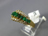 WIDE 1.50CT DIAMOND & AAA EMERALD 14KT YELLOW GOLD GRADUATING ANNIVERSARY RING