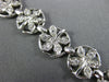 ANTIQUE WIDE 1.60CT DIAMOND 18KT WHITE GOLD MULTI LEAF FLOWER CIRCULAR BRACELET