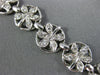ANTIQUE WIDE 1.60CT DIAMOND 18KT WHITE GOLD MULTI LEAF FLOWER CIRCULAR BRACELET