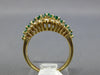 WIDE 1.50CT DIAMOND & AAA EMERALD 14KT YELLOW GOLD GRADUATING ANNIVERSARY RING