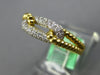 ESTATE .28CT DIAMOND 18KT YELLOW GOLD 3D CLASSIC OVAL LOVE KNOT FUN RING