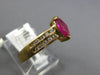 .71CT DIAMOND & AAA RUBY 14KT YELLOW GOLD 3D MARQUISE AND ROUND FRIENDSHIP RING