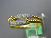 ESTATE .28CT DIAMOND 18KT YELLOW GOLD 3D CLASSIC OVAL LOVE KNOT FUN RING