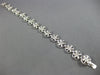 ANTIQUE WIDE 1.60CT DIAMOND 18KT WHITE GOLD MULTI LEAF FLOWER CIRCULAR BRACELET