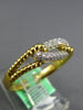 ESTATE .28CT DIAMOND 18KT YELLOW GOLD 3D CLASSIC OVAL LOVE KNOT FUN RING