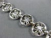 ANTIQUE WIDE 1.60CT DIAMOND 18KT WHITE GOLD MULTI LEAF FLOWER CIRCULAR BRACELET