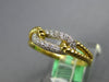 ESTATE .28CT DIAMOND 18KT YELLOW GOLD 3D CLASSIC OVAL LOVE KNOT FUN RING