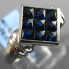 .62CT AAA SAPPHIRE 18K WHITE GOLD 3D CLASSIC PRINCESS INVISIBLE SQUARE LOVE RING
