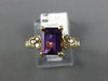 2.1CT DIAMOND & AAA AMETHYST 14K YELLOW GOLD ROUND & EMERALD CUT FRIENDSHIP RING