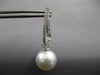 EXTRA LARGE .79CT DIAMOND & AAA SOUTH SEA PEARL 18KT WHITE GOLD HANGING EARRINGS