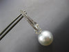 EXTRA LARGE .79CT DIAMOND & AAA SOUTH SEA PEARL 18KT WHITE GOLD HANGING EARRINGS