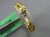 ESTATE .28CT DIAMOND 18KT YELLOW GOLD 3D CLASSIC OVAL LOVE KNOT FUN RING