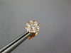 ESTATE .69CT DIAMOND 18KT ROSE GOLD 3D CLUSTER FLOWER STAR STUD EARRINGS