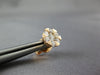 ESTATE .69CT DIAMOND 18KT ROSE GOLD 3D CLUSTER FLOWER STAR STUD EARRINGS