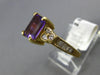2.1CT DIAMOND & AAA AMETHYST 14K YELLOW GOLD ROUND & EMERALD CUT FRIENDSHIP RING