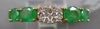 5.14CT DIAMOND & AAA EMERALD 14KT 2 TONE GOLD 3D OVAL & ROUND ETERNITY FUN RING